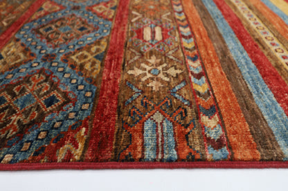 105 x 152 cm | Khorjun Afghan Tribal Hand Knotted Natural Veg Dye Wool Carpet