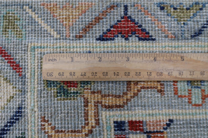 274 x 362 cm | Floral Gray Area Rug Afghan Hand Knotted Veg Dye Wool carpet
