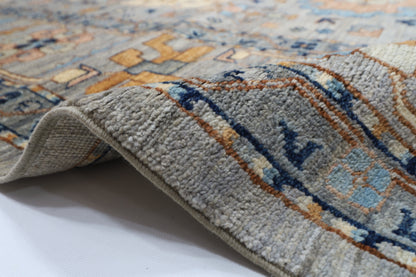 303 x 422 cm | Oriental Gray Area Rug Afghan Hand Knotted Veg Dye Wool carpet