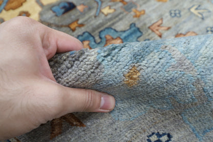 303 x 422 cm | Oriental Gray Area Rug Afghan Hand Knotted Veg Dye Wool carpet