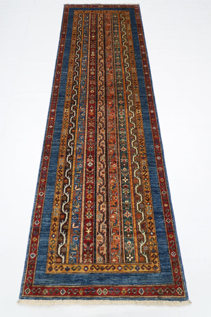 79 x 257 cm | Shawl Afghan Tribal Hand Knotted Natural Veg Dye Wool Carpet