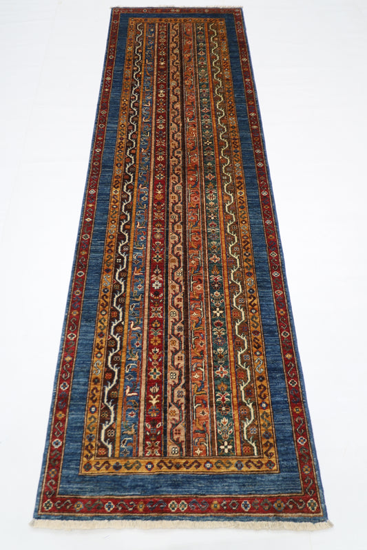 79 x 257 cm | Shawl Afghan Tribal Hand Knotted Natural Veg Dye Wool Carpet