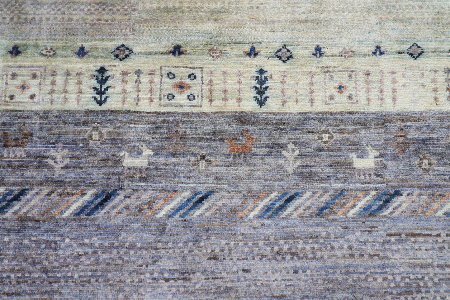 312 x 426 cm | Traditional Gabbeh Area Rug Afghan Hand Knotted veg Dye Wool carpet