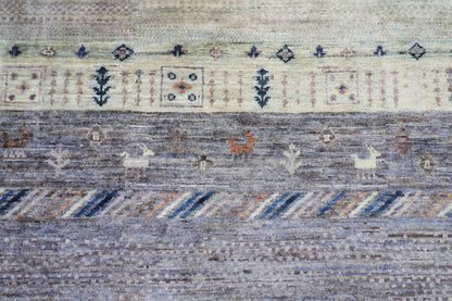 312 x 426 cm | Traditional Gabbeh Area Rug Afghan Hand Knotted veg Dye Wool carpet