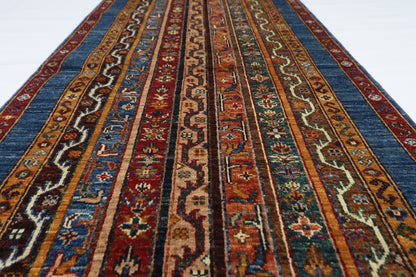 79 x 257 cm | Shawl Afghan Tribal Hand Knotted Natural Veg Dye Wool Carpet