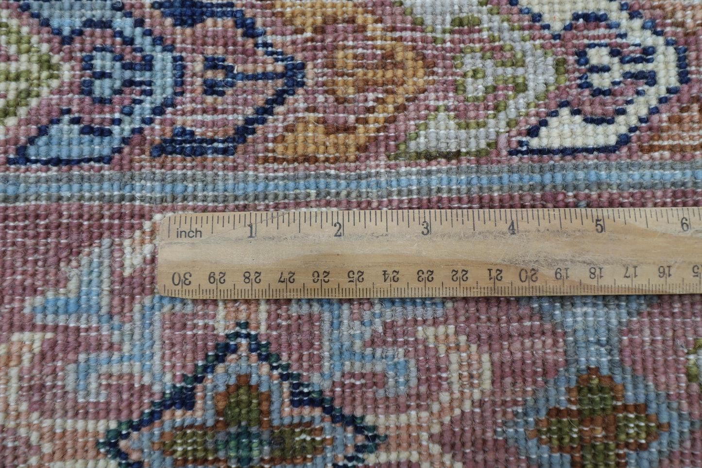197 x 293 cm | Oriental Waziri Pink Area Rug Afghan Hand Knotted Veg Dye Wool carpet