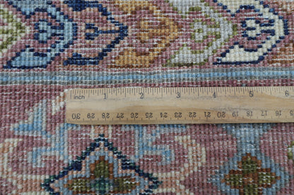 197 x 293 cm | Oriental Waziri Pink Area Rug Afghan Hand Knotted Veg Dye Wool carpet