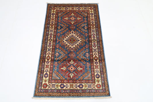 80 x 133 cm | Kazak Afghan Hand Knotted Carpet