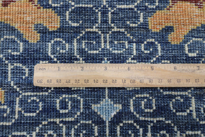250 x 304 cm | rust Gold Kawros  Area Rug Afghan Hand Knotted veg Dye Wool carpet