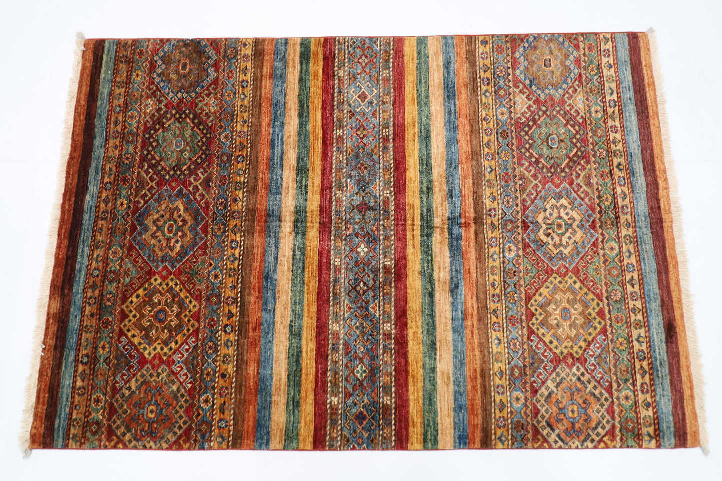 102 x 149 cm | Khorjun Afghan Hand Knotted Carpet