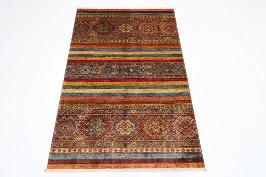 104 x 151 cm | Khorjun Afghan Hand Knotted Carpet