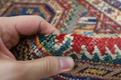 80 x 134 cm | Kazak Grey Afghan Hand Knotted Carpet