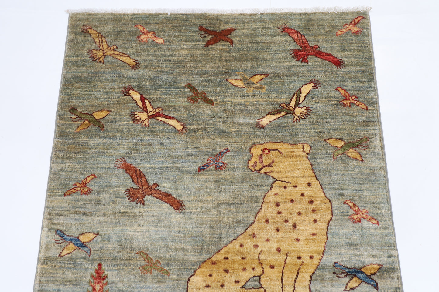 100 x 149 cm | Animal Gabbeh Afghan Hand Knotted Carpet
