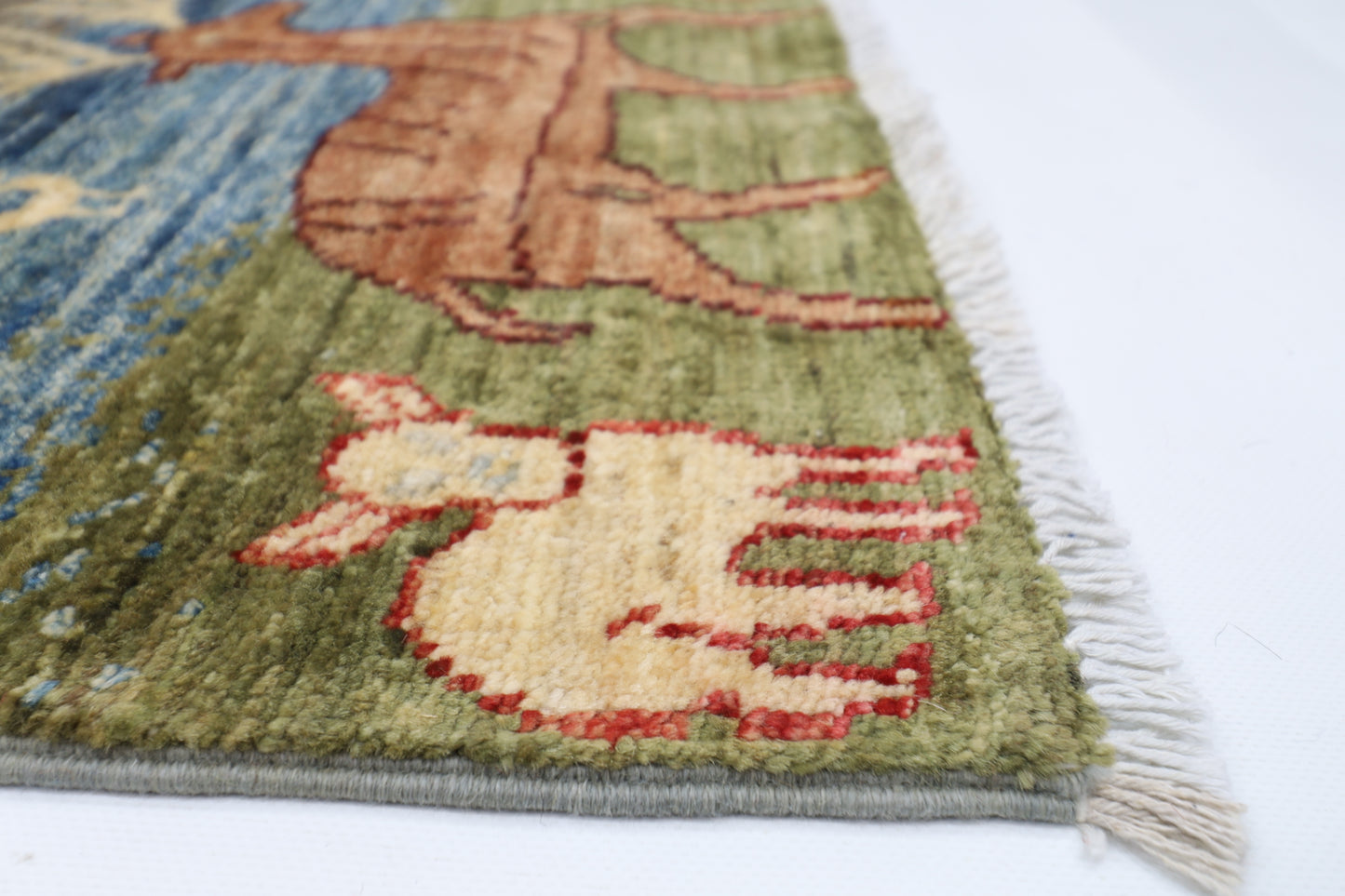 100 x 149 cm | Animal Gabbeh Afghan Hand Knotted Carpet