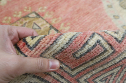 254 x 294 cm | Suzani Pink Area Rug Afghan Hand Knotted veg Dye Wool carpet