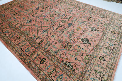 302 x 415 cm | Large Bidjar Pink Area Rug Afghan Hand Knotted veg Dye Wool carpet