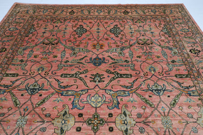 302 x 415 cm | Large Bidjar Pink Area Rug Afghan Hand Knotted veg Dye Wool carpet