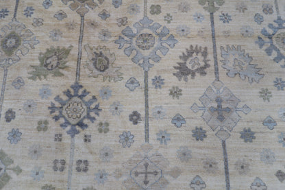 431 x 607 cm | Khotan Beige Area Rug Afghan Hand Knotted Veg Dye Wool carpet