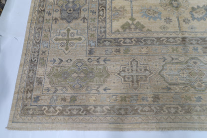 431 x 607 cm | Khotan Beige Area Rug Afghan Hand Knotted Veg Dye Wool carpet