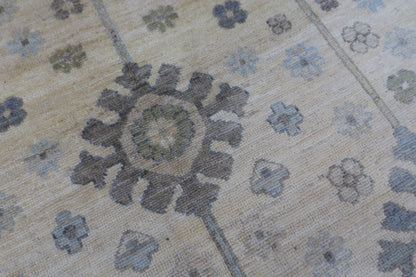 431 x 607 cm | Khotan Beige Area Rug Afghan Hand Knotted Veg Dye Wool carpet