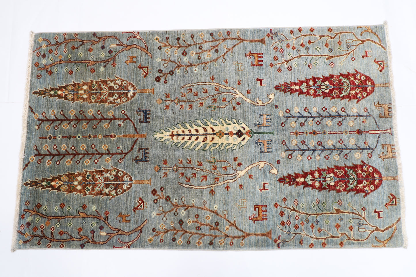 91 x 149 cm | Tree Gabbeh Afghan Hand Knotted Carpet