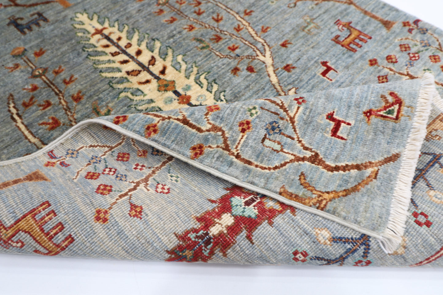 91 x 149 cm | Tree Gabbeh Afghan Hand Knotted Carpet
