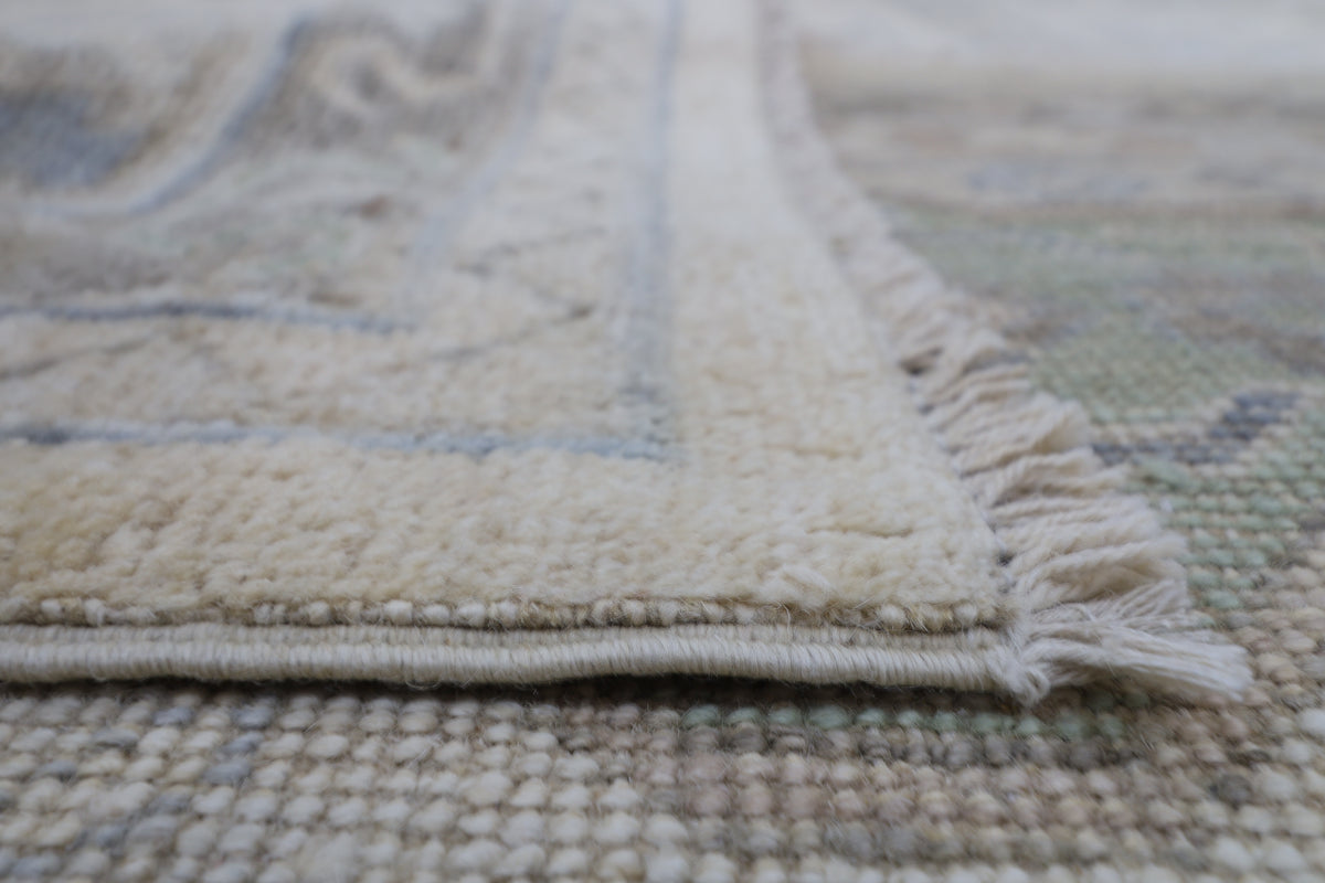 430 x 610 cm | Khotan Beige Area Rug Afghan Hand Knotted Veg Dye Wool carpet