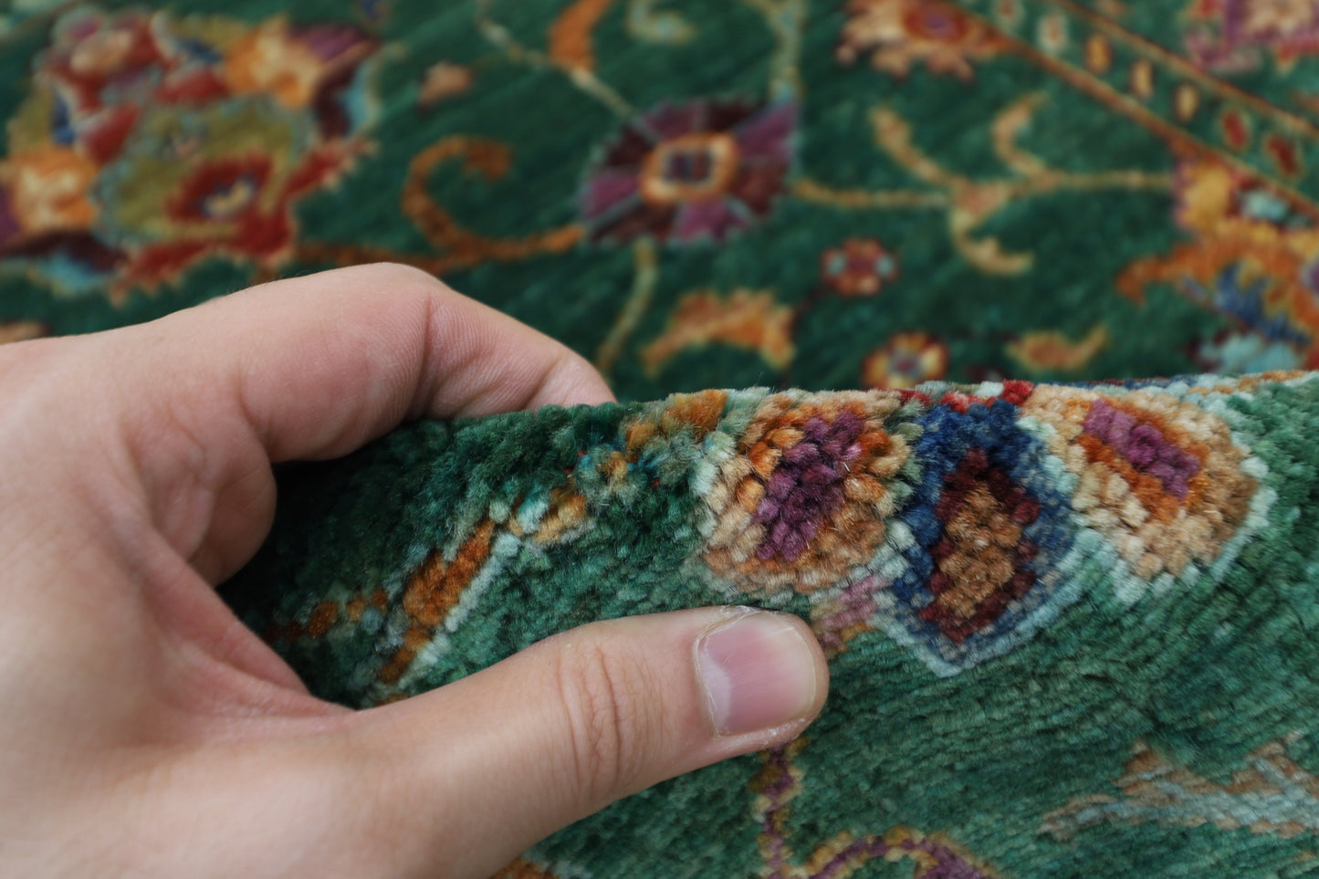 86 x 127 cm | Sultani Green Afghan Hand Knotted Carpet
