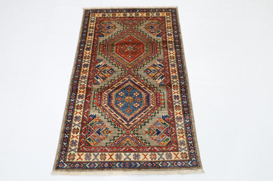 83 x 134 cm | Kazak Afghan Hand Knotted Carpet