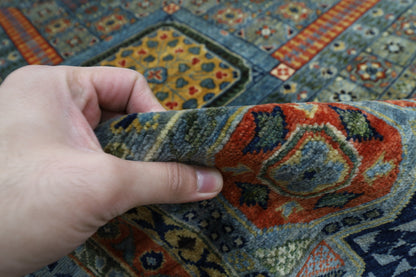 310 x 424 cm | Oriental Mamluk Fine Gray Area Rug Afghan Hand Knotted Veg Dye Wool carpet