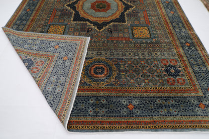 310 x 424 cm | Oriental Mamluk Fine Gray Area Rug Afghan Hand Knotted Veg Dye Wool carpet