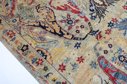 272 x 363 cm | Kawros Area Rug Afghan Hand Knotted Veg Dye Wool carpet