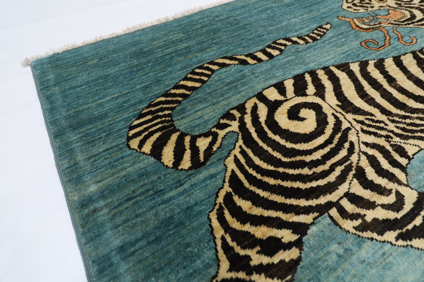 151 x 100 cm | Tibetan Tiger Afghan Hand Knotted Carpet