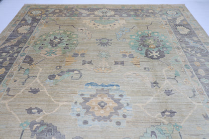 307 x 418 cm | Oushak Afghan Tribal Hand Knotted Natural Veg Dye Wool Carpet
