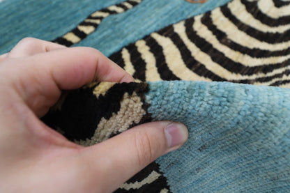 151 x 100 cm | Tibetan Tiger Afghan Hand Knotted Carpet