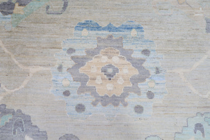 307 x 418 cm | Oushak Afghan Tribal Hand Knotted Natural Veg Dye Wool Carpet