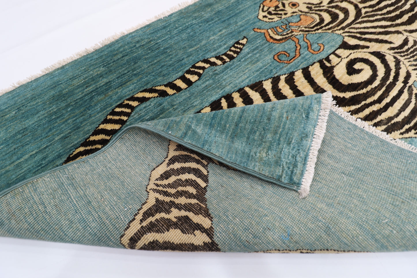 151 x 100 cm | Tibetan Tiger Afghan Hand Knotted Carpet