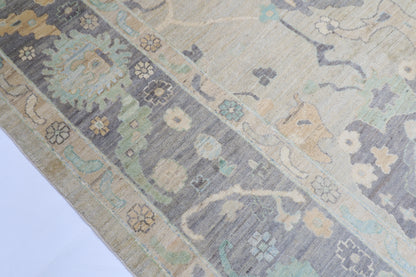 307 x 418 cm | Oushak Afghan Tribal Hand Knotted Natural Veg Dye Wool Carpet