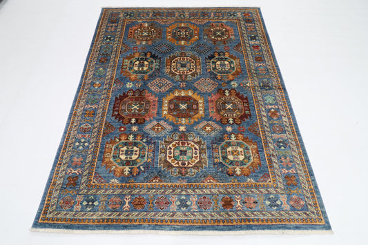 156 x 200 cm | Ersari Afghan Tribal Hand Knotted Natural Veg Dye Wool Carpet