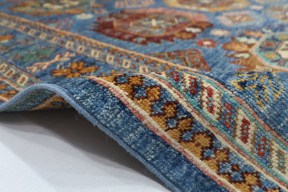 156 x 200 cm | Ersari Afghan Tribal Hand Knotted Natural Veg Dye Wool Carpet