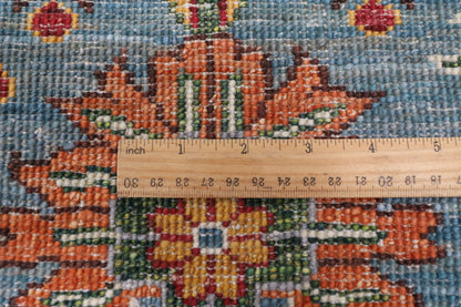 275 x 359 cm | Grey Area Rug Afghan Hand Knotted Veg Dye Wool carpet