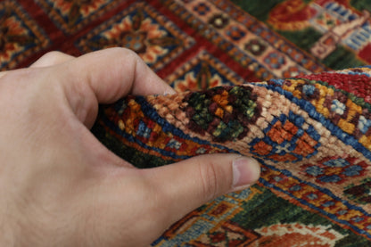 101 x 152 cm | Pazyryk Afghan Tribal Hand Knotted Natural Veg Dye Wool Carpet