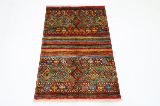 82 x 120 cm | Khorjun Afghan Tribal Hand Knotted Carpet