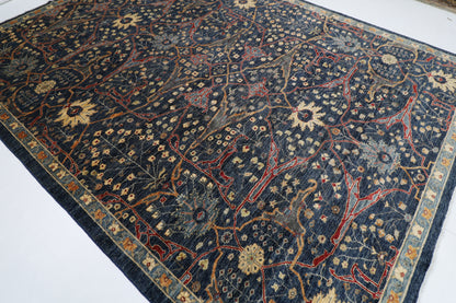 275 x 360 cm | Oriental Bidjar Blue Area Rug Afghan Hand Knotted Veg Dye Wool carpet
