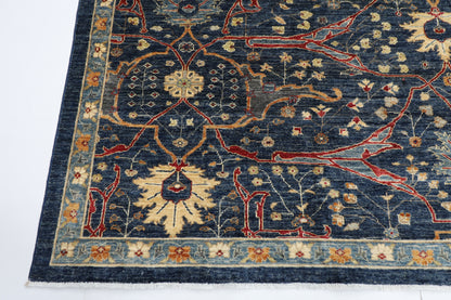 275 x 360 cm | Oriental Bidjar Blue Area Rug Afghan Hand Knotted Veg Dye Wool carpet