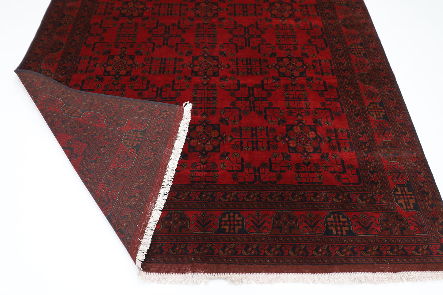 203 x 306 cm | Khal Mohammadi Afghan Tribal Hand Knotted Wool Carpet