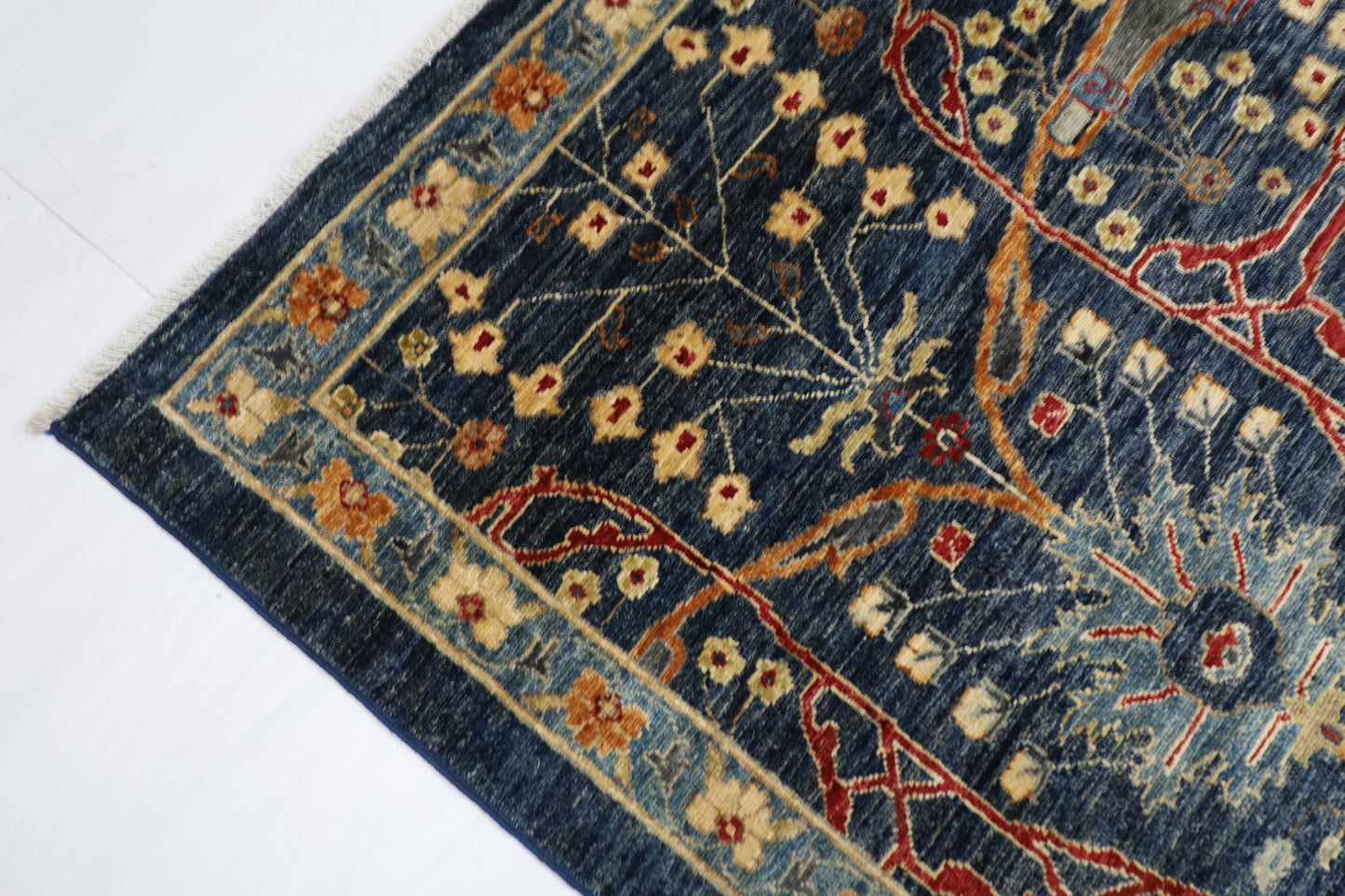 275 x 360 cm | Oriental Bidjar Blue Area Rug Afghan Hand Knotted Veg Dye Wool carpet