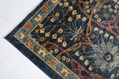 275 x 360 cm | Oriental Bidjar Blue Area Rug Afghan Hand Knotted Veg Dye Wool carpet