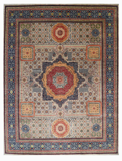 362 x 458 cm | Mamluk Area Rug Afghan Hand Knotted Veg Dye Wool carpet