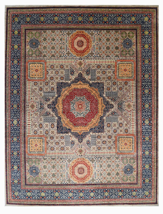 362 x 458 cm | Mamluk Area Rug Afghan Hand Knotted Veg Dye Wool carpet
